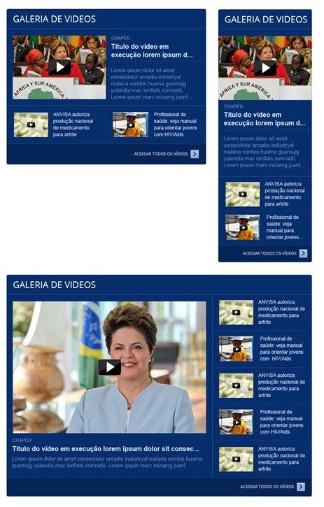 Módulos de galeria de vídeos Módulos de galeria de vídeos